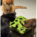 Image of multiple cats playing with Interactive Felt Maze Puzzle Enrichment Box for Pets - Pets Villa.