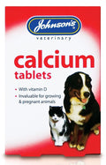Front image of JOHNSON'S Calcium Tablets for Cats and Dogs 40 Tablets - Pets Villa.