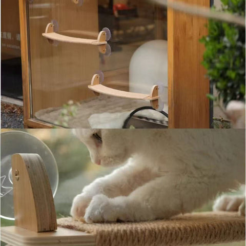 Close up of the sisal on JOYCAT Window Basket / Sisal Perch / Curved Sisal Perch - Pets Villa. 