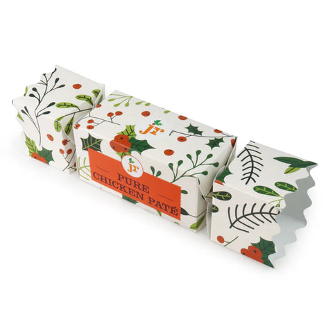 Front image of JR Christmas Cracker Pure Chicken Pate for Dogs 80g - Pets Villa. 