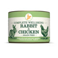 Front image of JR Dog Complete Wellbeing Chicken & Rabbit 200g - Pets Villa. 