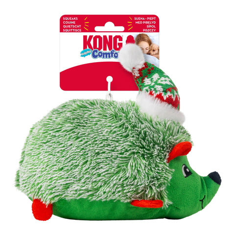 Side image of KONG Holiday Comfort HedgeHug Assorted Md - Pets Villa. 