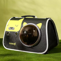 Front image of MADDEN Cat Design Port-hole Pet Carrier - Pets Villa.