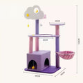 Image of 125cm variant MARTINA 108-165cm Star & Cloud Cat Tree Climbing Frame - Pets Villa.