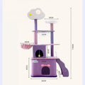 Image of 170cm of MARTINA 108-165cm Star & Cloud Cat Tree Climbing Frame - Pets Villa.