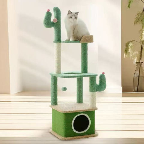Front image of MARTINA Cactus Cat Tree  - Pets Villa. 