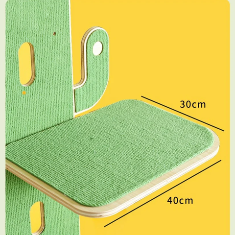 Size guide image of perch of MARTINA Door Hanging Cactus Cat Climber - Pets Villa. 