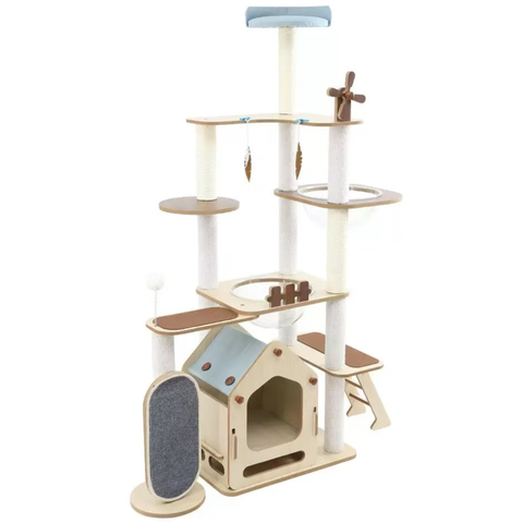 Product image of MARTINA Windmill Solid Wood Cat Tree - Pets Villa. 