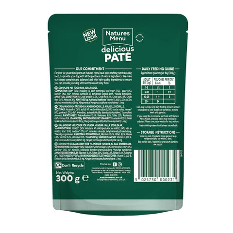 NATURES MENU Delicious Pate Beef with Tripe and Vegetables 8x300g