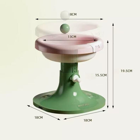Size image of MIAOFAIRY Ice Cream Raised Pet Bowl - Pets Villa.