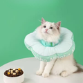Green variant image of MIAOHO Flower Collar Pet Cone  - Pets Villa.