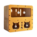 Product image of Multi-Functional Corrugated Cat Scratcher and Playhouse - Pets Villa. 