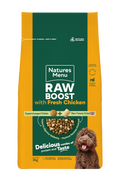 Front image of NATURES MENU Raw Boost with Fresh Chicken Adult Dog Food - Pets Villa.