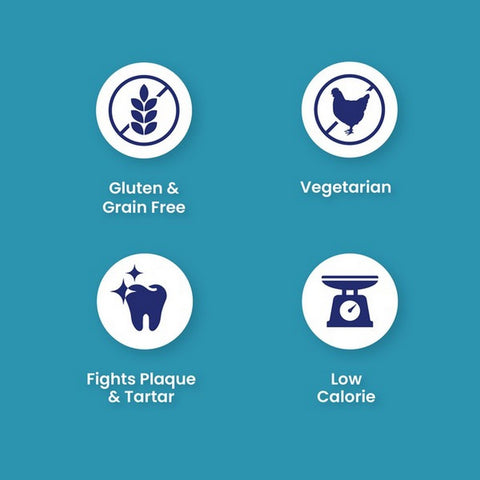 Image of the advantages of NOBBLYS Peanut Butter Dental Dog Chew Tough Brush 1pc - Pets Villa.