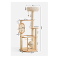 Size image of Natural Classic Cat Climbing Frame with Scratcher Board 139cm - Pets Villa. 