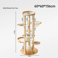 Size image of Natural Classic Cat Climbing Frame with Sisal Ball 136cm - Pets Villa. 