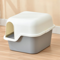 Grey variant of PAKEWAY Candy Cat Enclosed Litter Tray - Pets Villa. 
