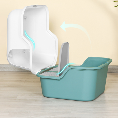 Image of PAKEWAY Candy Cat Enclosed Litter Tray Open - Pets Villa. 
