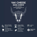 Image of the advantages of PETELLO Banana Yak Cheese Dog Chew 1pc - Pets Villa. 