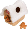 Front image of PET BRANDS Christmasn Gingerbread House Hide and Seek Toy - Pets Villa. 