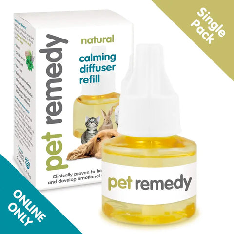 Front image of PET REMEDY Natural Calming Diffuser Refill 1x40ml - Pets Villa. 