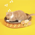 Cat scratching on PURLAB Bread Mouse Cat Scratching Board - Pets Villa. 
