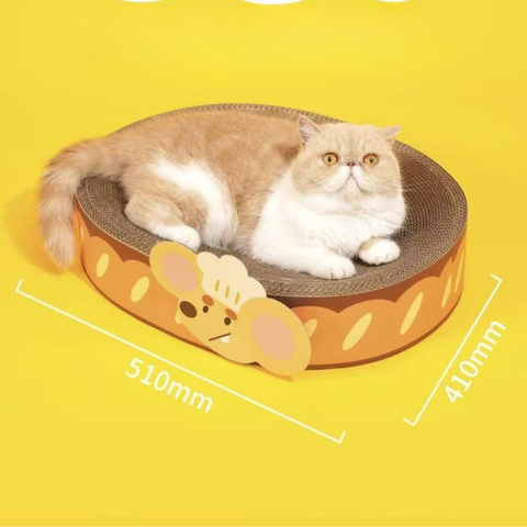 Size image of PURLAB Bread Mouse Cat Scratching Board - Pets Villa. 