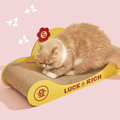 Image of cat using PURLAB Golden Treasure Scratch Board - Pets Villa. 