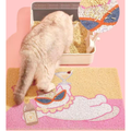 Image of a cat using PURLAB Summer Cat Litter Mat - Pets Villa. 