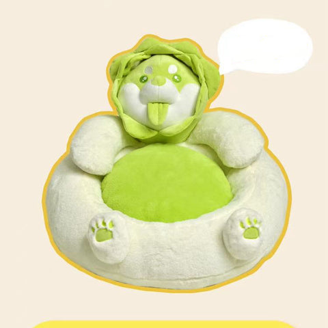 Outlined image of PURLAB Vegetable Dog Pet Bed - Pets Villa. 