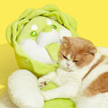 Close up image of the head of PURLAB Vegetable Dog Pet Bed  - Pets Villa. 