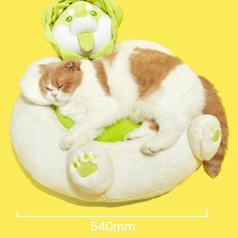 Image of size of PURLAB Vegetable Dog Pet Bed - Pets Villa. 