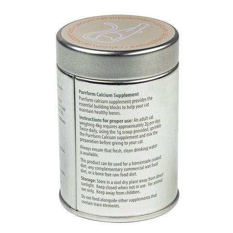 Back image of PURRFORM Calcium Supplement for Cats 80g  - Pets Villa.