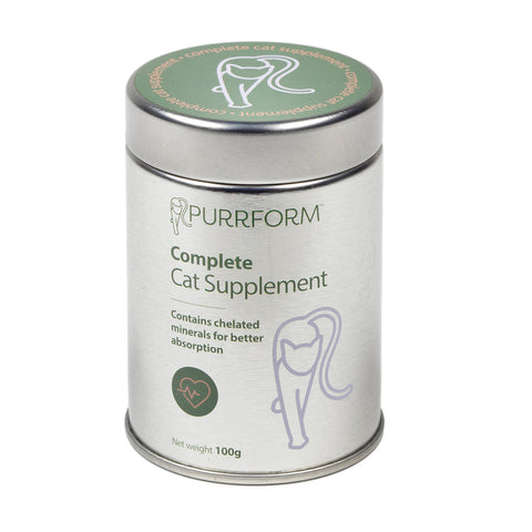 Front image of PURRFORM Complete Cat Supplement 100g  - Pets Villa. 
