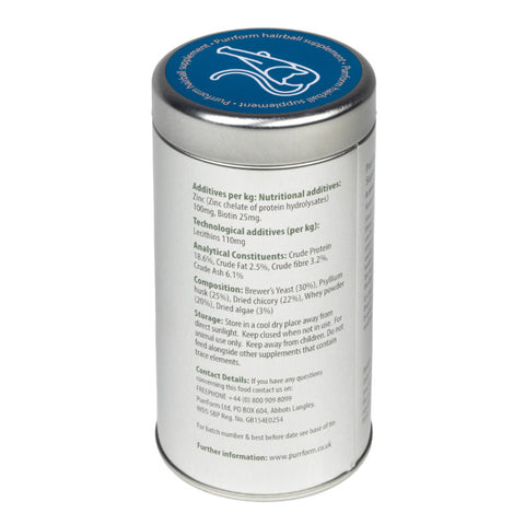 Composition of PURRFORM Hairball Supplement 250g - Pets Villa.