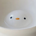 Close up of the design of PURROOM Little Chick Elevated Ceramic Pet Bowl - Pets Villa. 