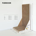 Dimensions of PURROOM Little Chick L-Shape Cardboard Cat Scratcher  - Pets Villa. 