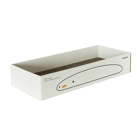 Product image of PURROOM Little Chick Long Cardboard Cat Scratcher Box - Pets Villa. 
