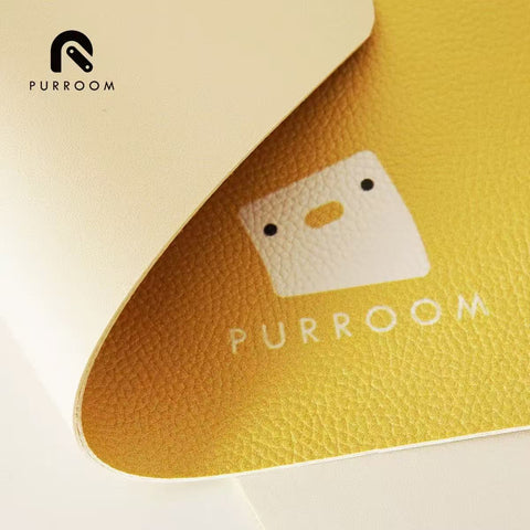 Close up image of PURROOM Little Chick Yellow Pet Meal Mat - Pets Villa. 