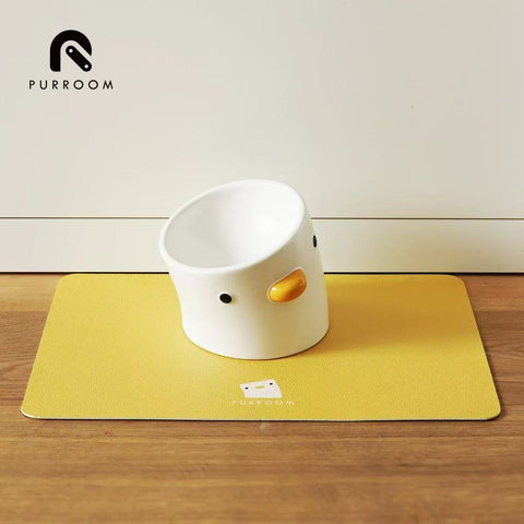 Product image of PURROOM Little Chick Yellow Pet Meal Mat - Pets Villa. 