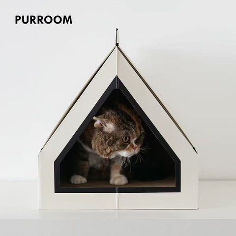 Product image of PURROOM Tent Box Cat Scratcher - Pets Villa. 