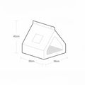 Image of the size guide of PURROOM Tent Box Cat Scratcher - Pets Villa. 