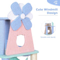 Image of windmill from Pastel Flower Windmill Cat Tree Tower with Hammock and Hideaway - Pets Villa. 