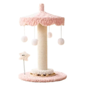 Product image of Pink Star Carousel Cat Scratching Post - Pets Villa. 