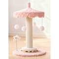 Still Image of Pink Star Carousel Cat Scratching Post  - Pets Villa. 