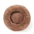 Brown variant image of Plush Doughnut Pet Bed - Pets Villa. 