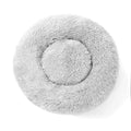 Grey variant image of Plush Doughnut Pet Bed - Pets Villa. 