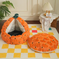 Image of the parts of Pumpkin Shaped Cat Nest - Pets Villa.