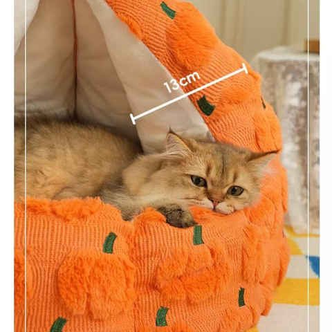 Size image of Pumpkin Shaped Cat Nest - Pets Villa.