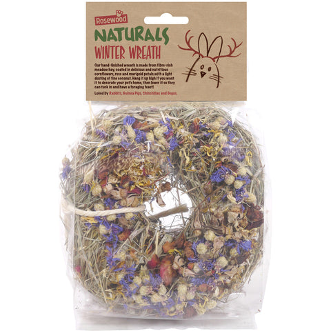 Front image of ROSEWOOD Naturals Winter Wreath  - Pets Villa. 